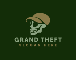 Gamer - Spooky Skull Cap logo design