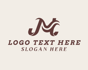 Lettermark - Swoosh Wave Salon Letter M logo design