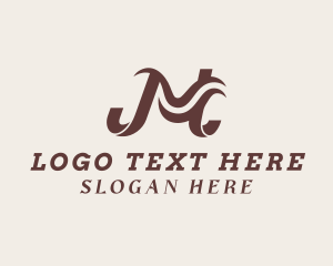 Hotel - Swoosh Wave Salon Letter M logo design