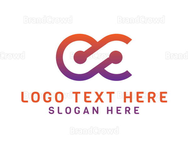 Modern Infinity Letter OC Logo