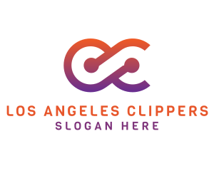 Modern Infinity Letter OC logo design