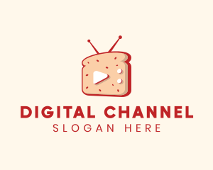 Channel - Television Media Sandwich logo design