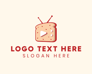 Food - Television Media Sandwich logo design