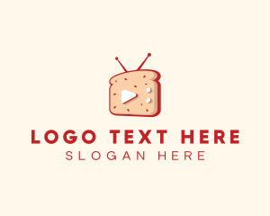 Youtube Vlogger - Television Media Sandwich logo design