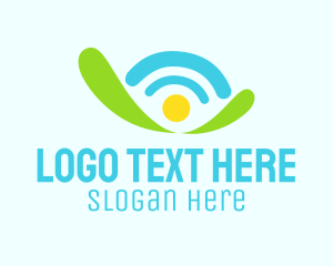 Broadband - Router Internet Wifi logo design