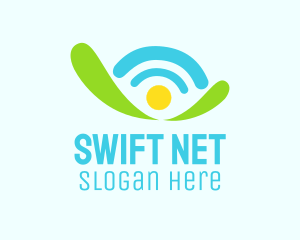 Router Internet Wifi logo design