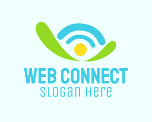 Router Internet Wifi logo design