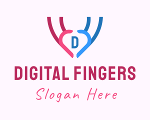 Fingers - Hand Heart Healthcare logo design