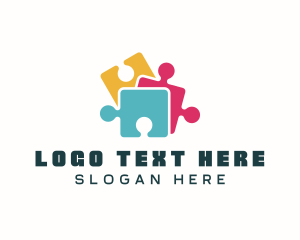Learning - Kindergarten Jigsaw Puzzle logo design