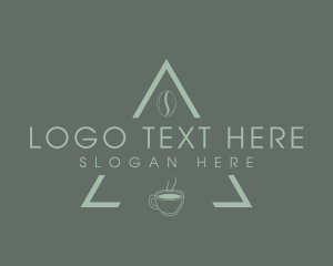 Hot Coffee - Minimalist Coffee Triangle logo design