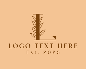 Plant - Natural Gardening Letter L logo design