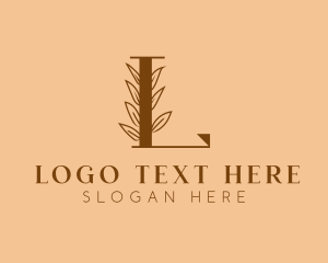 Skincare - Natural LeafLetter L logo design