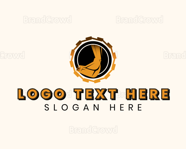 Construction Digger Excavator Logo