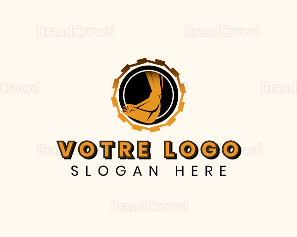 Construction Digger Excavator Logo