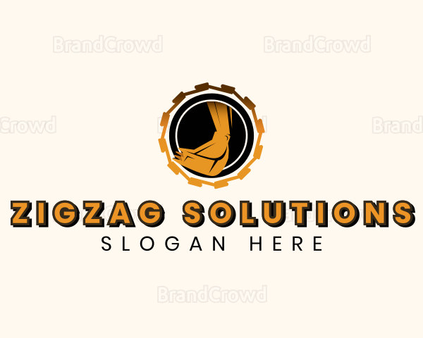 Construction Digger Excavator Logo