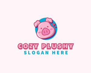 Cute Pig Animal logo design