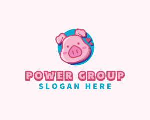 Toy - Cute Pig Animal logo design