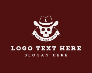 Cowboy Skull Saloon Logo