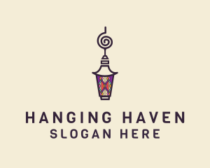 Hanging - Stained Glass Lantern logo design