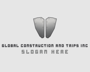 Fabrication - Silver Metal Armor logo design