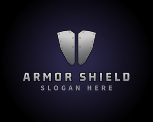 Silver Metal Armor logo design