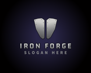 Silver Metal Armor logo design