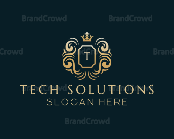 Luxury Shield Crown Logo