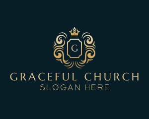 Luxury Shield Crown Logo