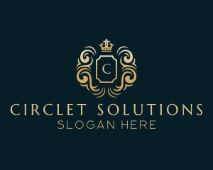 Luxury Shield Crown logo design