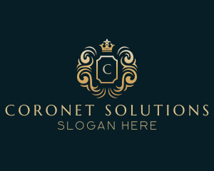 Luxury Shield Crown logo design