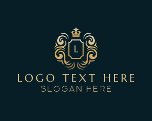 Luxury Shield Crown Logo