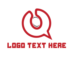 Message - Spoon Chat Bubble logo design