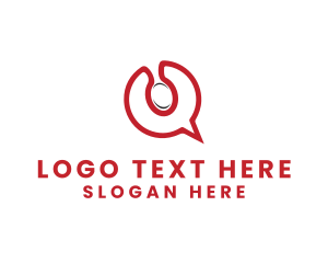 Comment - Spoon Chat Bubble logo design