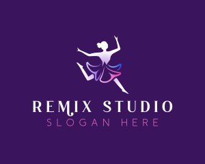 Dancing Ballerina Studio logo design