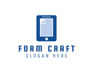 Form - Digital Mobile Document logo design