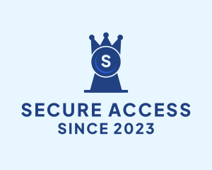 Passcode - Crown Key Lock logo design