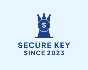 Crown Key Lock logo design