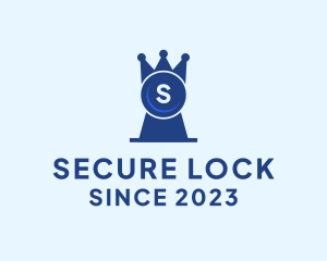 Lock - Crown Key Lock logo design