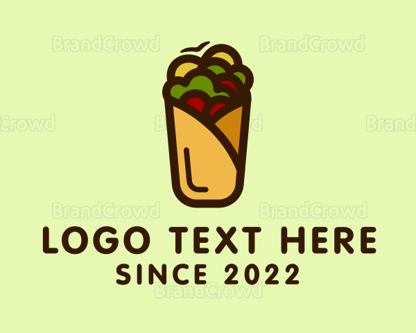 Mexican Burrito Wrap Logo