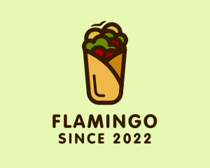 Food Delivery - Mexican Burrito Wrap logo design