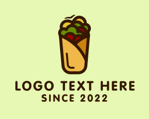 Food Delivery - Mexican Burrito Wrap logo design