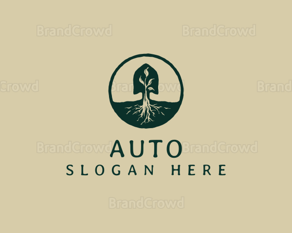 Nature Plant Shovel Logo