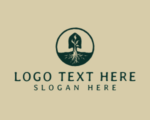 Botanical - Nature Plant Shovel logo design