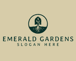 Nature Plant Shovel logo design