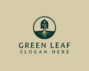 Nature Plant Shovel logo design