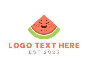 Healthy Food - Happy Fresh Watermelon logo design