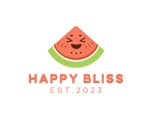 Happy Fresh Watermelon logo design