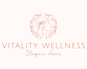 Floral Woman Wellness logo design