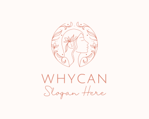 Aesthetician - Floral Woman Wellness logo design