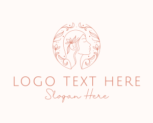 Massage - Floral Woman Wellness logo design